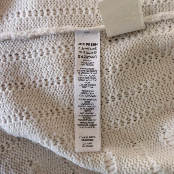 Joe Fresh Women's Sz M White Crewneck Lightweight Knit Stretch Pullover‎ Sweater - Picture 12 of 12